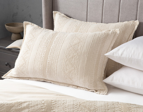 Rustico Pillow Sham, Textured, Beige,