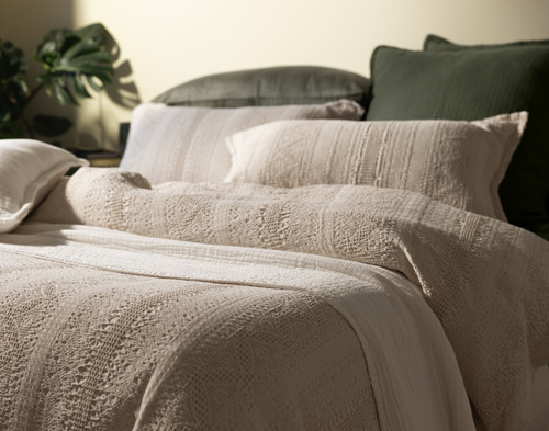 Rustico Pillow Sham, Textured, Beige,