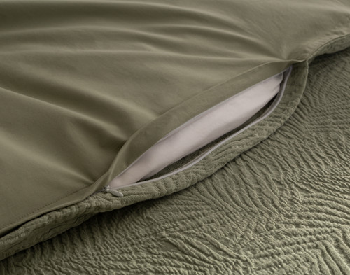 Matosa Duvet Cover, Cotton, Botanical, Green,