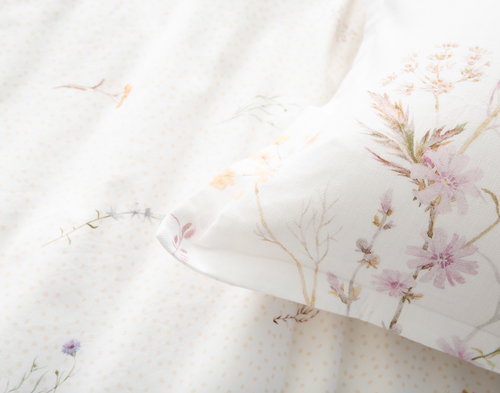 Elysium Pillow Sham, Floral, White,