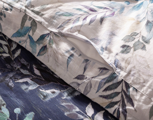 Kona Bay Duvet Cover, Cotton, Botanical, Blue,