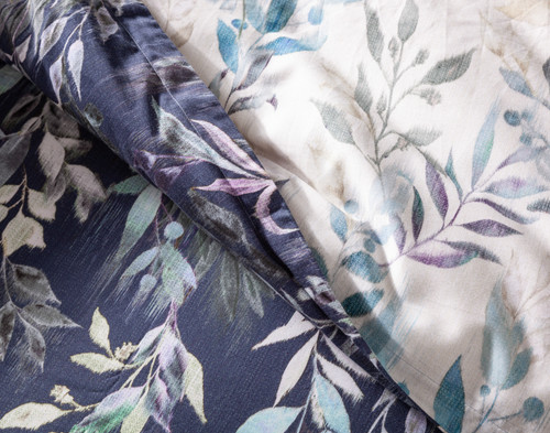Kona Bay Duvet Cover, Cotton, Botanical, Blue,