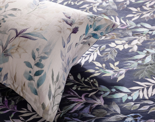 Kona Bay Pillow Sham, Botanical, Blue,