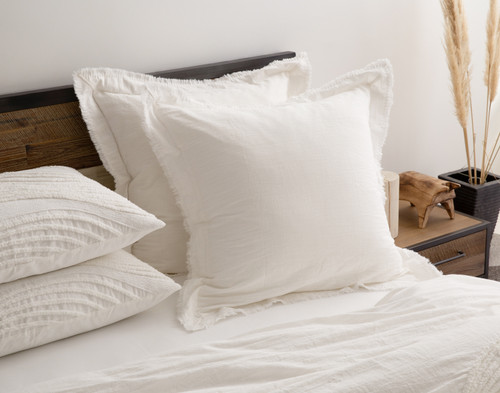 Savary Euro Sham, White, 26" x 26"