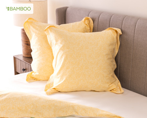 Oriana Euro Sham, Floral, Yellow, 26" x 26"