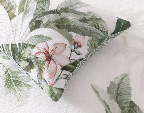 Sail Away Pillow Sham, Botanical, Green,