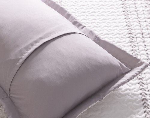 Niko Recycled Polyester Coverlet Set, Geometric, Grey,