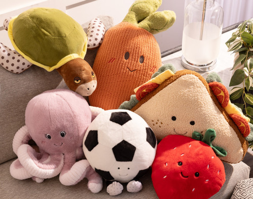 Footy Soccer Ball Cushion, Geometric, White