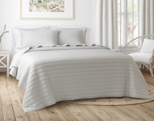 Rove Quilt Set, Grey,