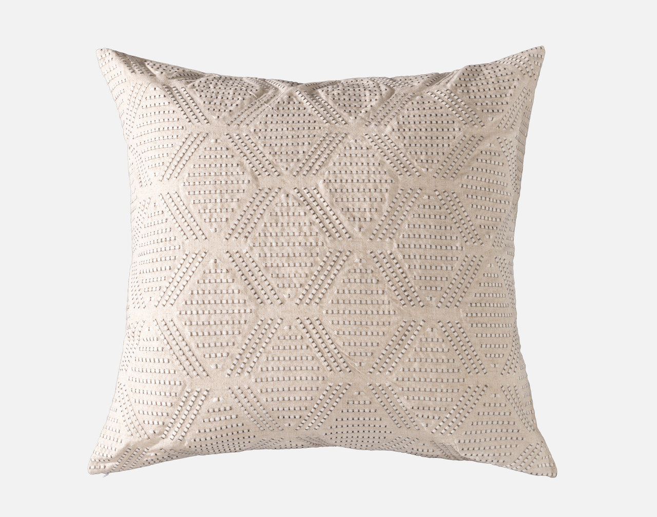 Romano Euro Sham, Geometric, Beige, 26" x 26"