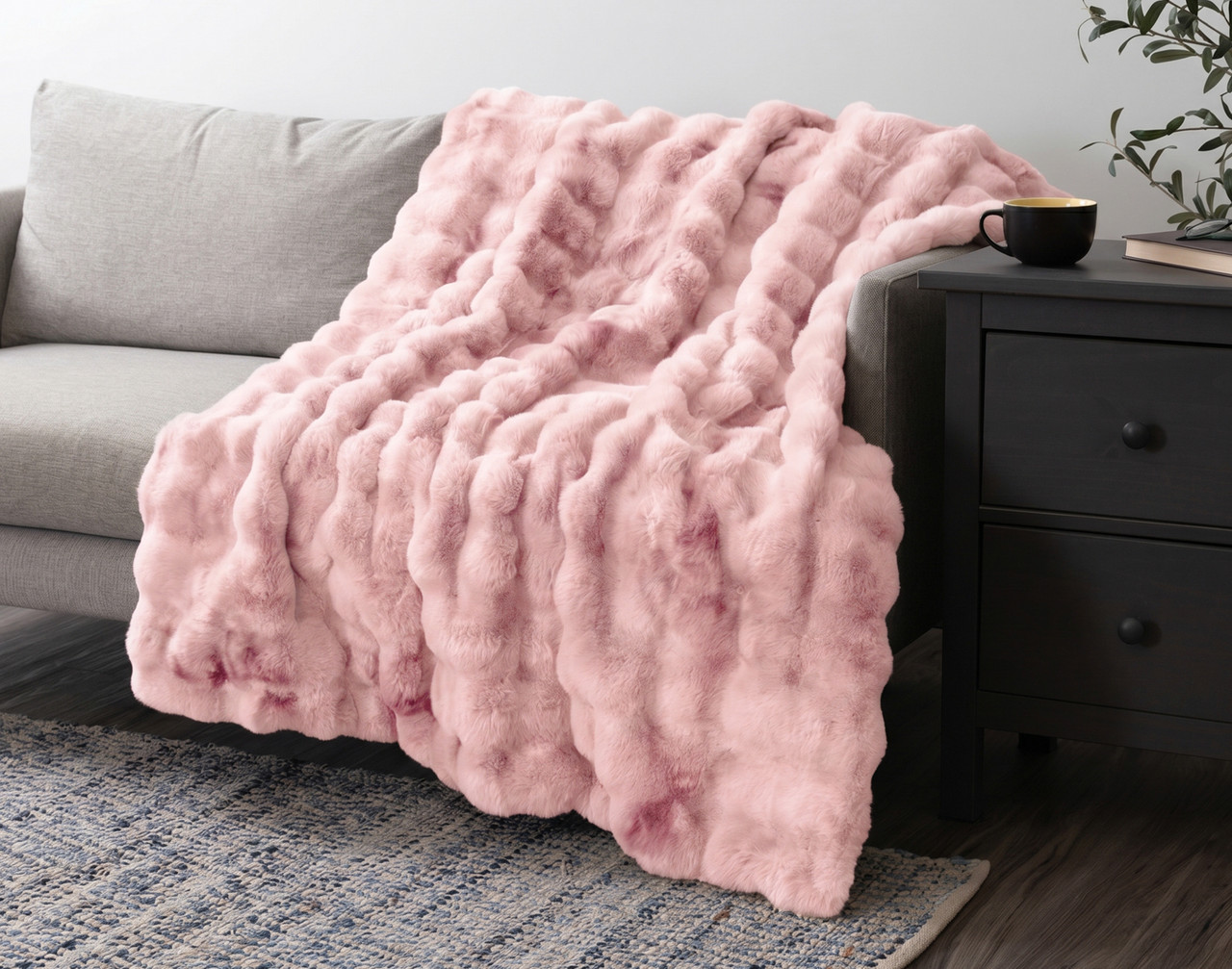 Bubble Faux Fur Throw