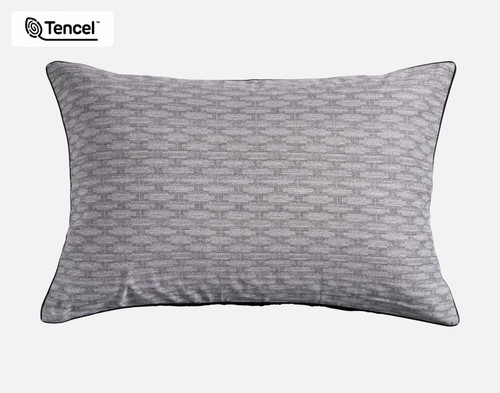 Metric Pillow Sham, Geometric, Grey,
