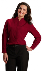 Hospitality Wear  Premier Ladies stretch fit cotton Poplin Long