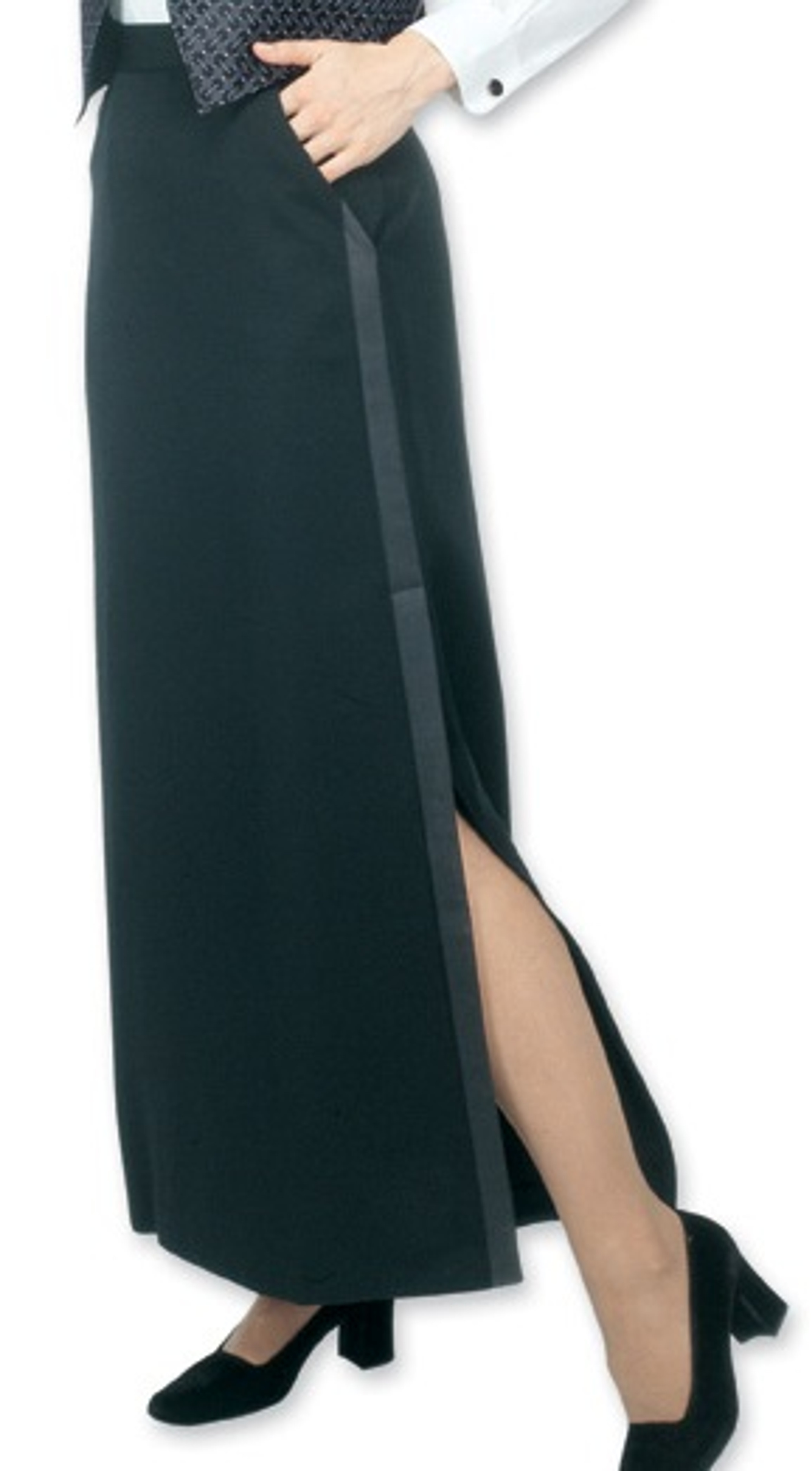 スカート DOUBLE CREPE SKIRT TUXEDO 7174264_Black?wid=600&hei=600&