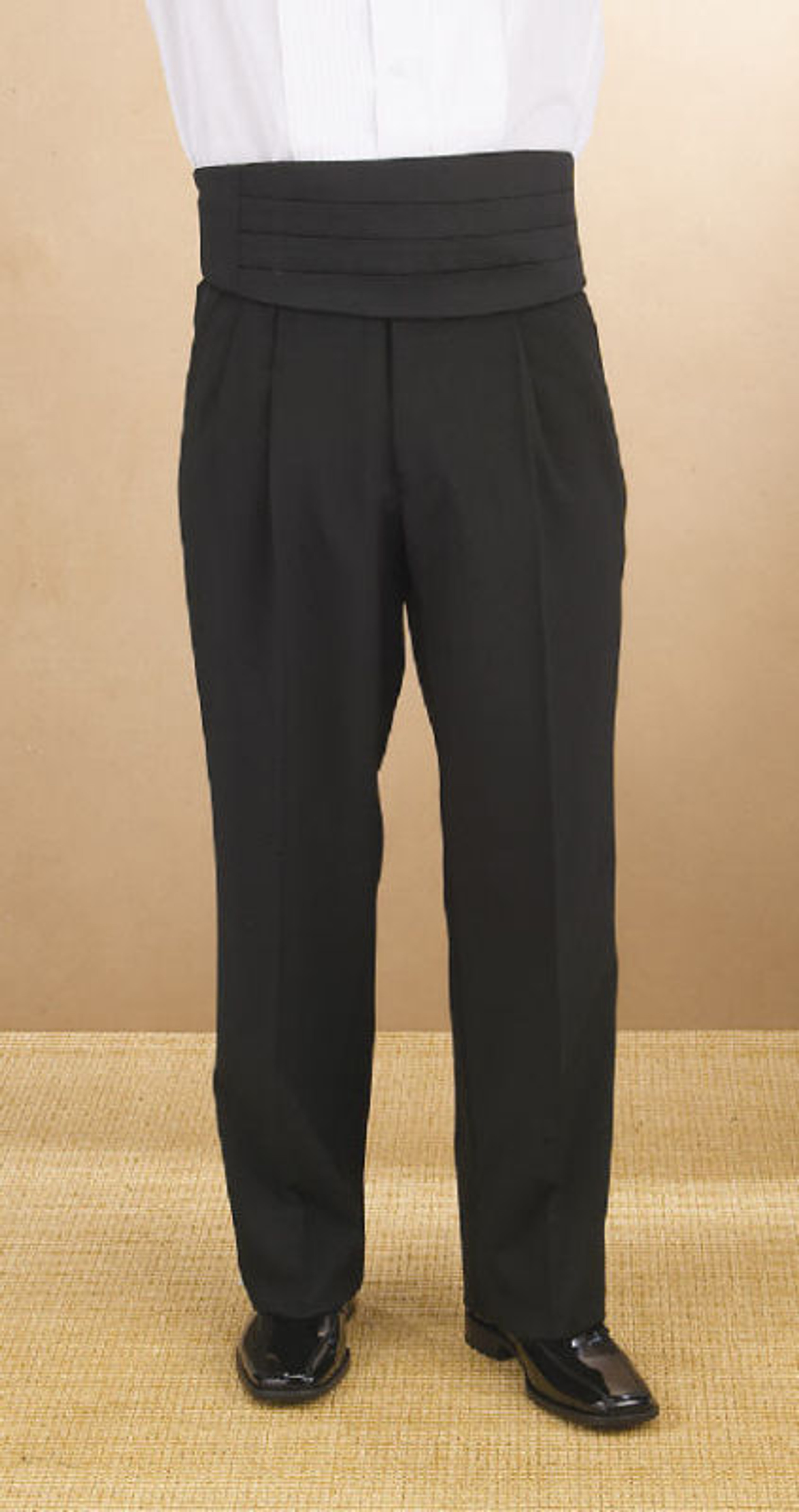 【SCENERITY】Half pleated pants Mens Poly Pleated Pants|SharperUniforms.com