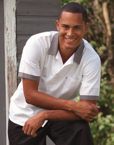 Six Button Utility Shirt with Black or 