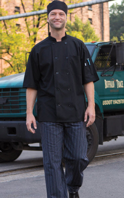 Delray Chef Coat Short Sleeves Mesh Back XS to 6XL