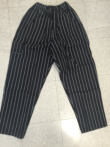 Chalk Stripe French Chef Pants 