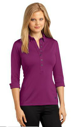 Ladies Cuffed Sleeve Polo 