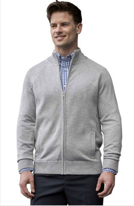 Mens full zip on sale sweater