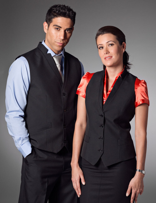 Men's Server Stand-Up Collar Three Button Vest