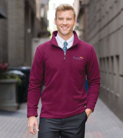 microfleece quarter zip pullover