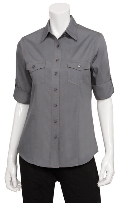 Womens Roll Up Stretch Caf Shirts