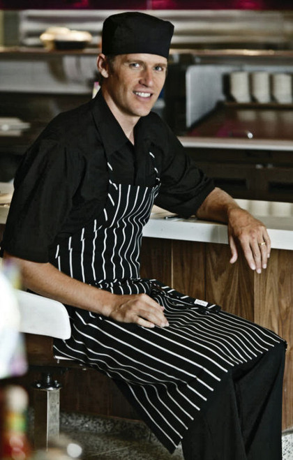 Chalk Stripe Bib Apron