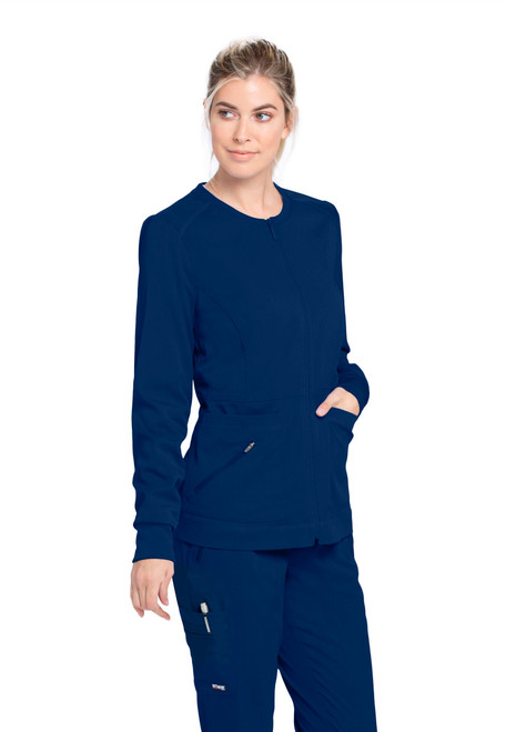 Ladies Grey's Anatomy Spandex Stretch Millie 3 Pocket Zip Jacket