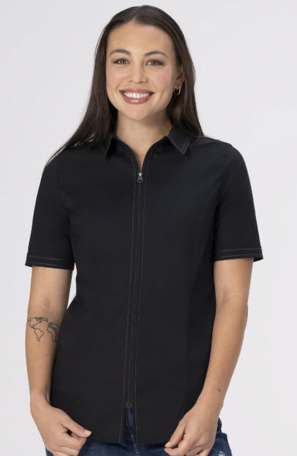 Ladies Zip Work Shirt