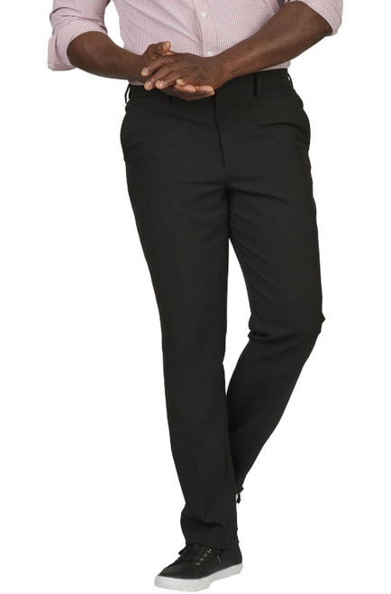 Men's Tailored Fit Flat Front Essential Polyester Pant