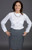 Ladies Front Desk Jewel Neck Blouse: Long & Short Sleeve