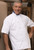 65/35 Poly/Cotton Short Sleeve Chef Coat with 10 Plastic Pearl Buttons