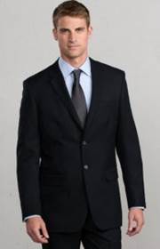 mens machine washable suit in black