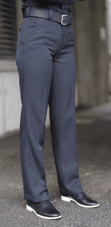 Ladies Claret Double Layer Trousers with zip and button fastening