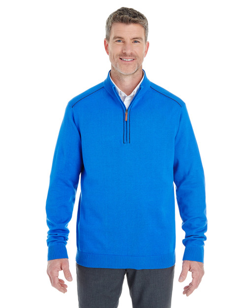 Men's Contrast Piping Half-Zip Sweater