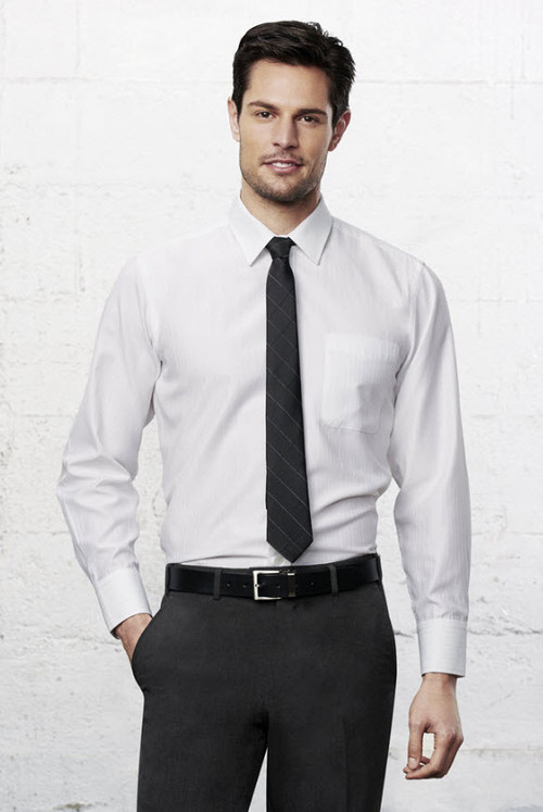 Men's Restaurant Self-Stripe Shirt - Sharper Uniforms