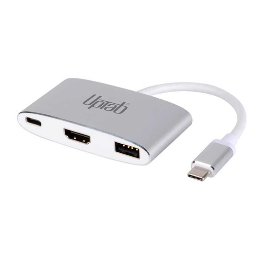 UPTab USB C Hub 3 en 1 a HDMI, USB 3.0, suministro de energía USB C