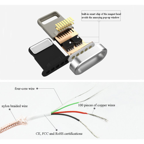 USB Magnetic Charging and Data Cable Micro USB & Lighting