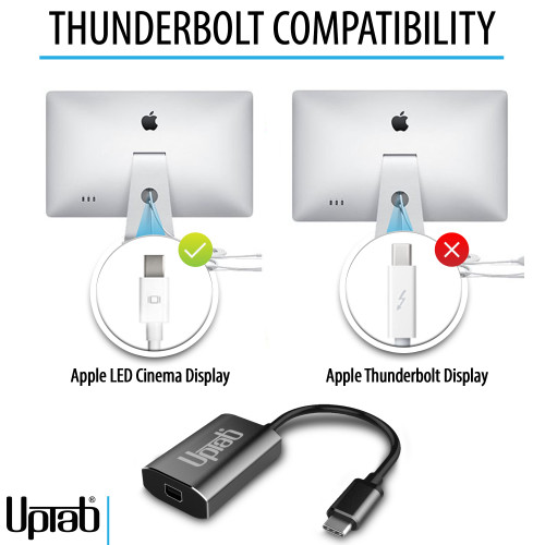 Tilstand smuk fordelagtige USB-C to Mini DisplayPort Adapter 4K@60Hz Graphite - UPTab