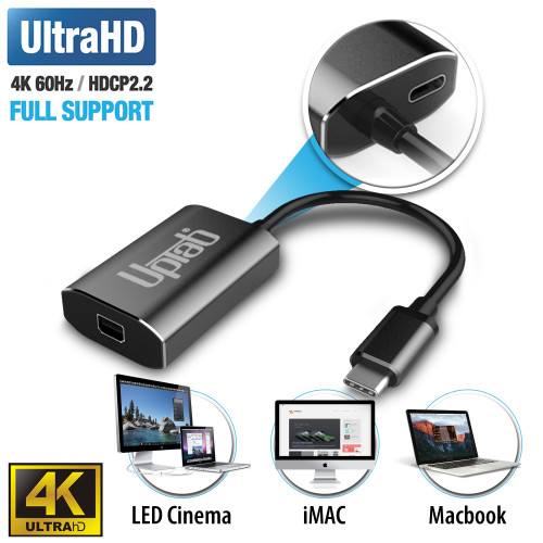 USB-C to Mini DisplayPort Adapter Graphite UPTab