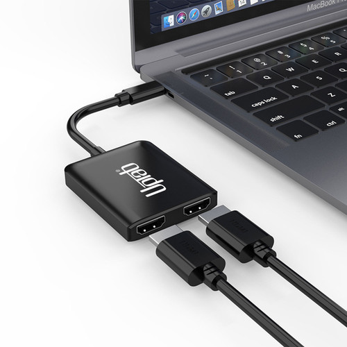 USB-C to Dual-HDMI Adapter - USB-C or A to 2x HDMI - 4K 60Hz - 100W Power  Delivery Pass-Through - 1ft (30cm) Built-in Cable - USB to HDMI