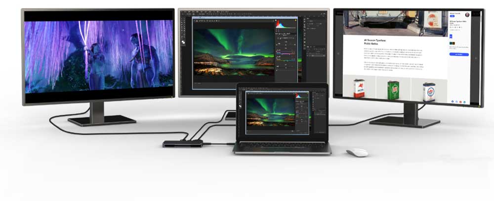 UPTab USB-C 7-in-1-Hub Windows MST-Unterstützung