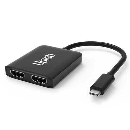 Adaptateur USB C vers HDMI 4K, HBAVLINK Adaptateur USB C vers HDMI x2 avec  câble HDMI de 2 m, USB C vers Double Sortie HDMI Simple 4K 60 Hz ou Double