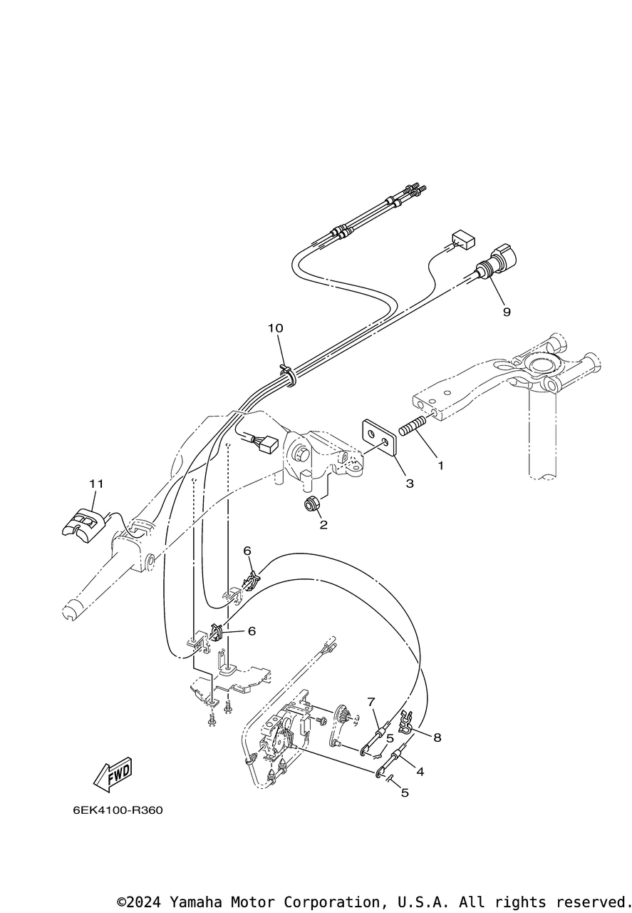 Yamaha Pin, Hair 6264123500 | 90468-10005-00 - RJ Nautical