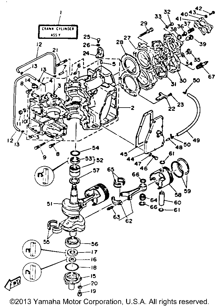 YAMAHA ヤマハトレール 90H3C パーツリスト Yamaha Spring, Compression(663) | 90501-14234-00 - RJ Nautical