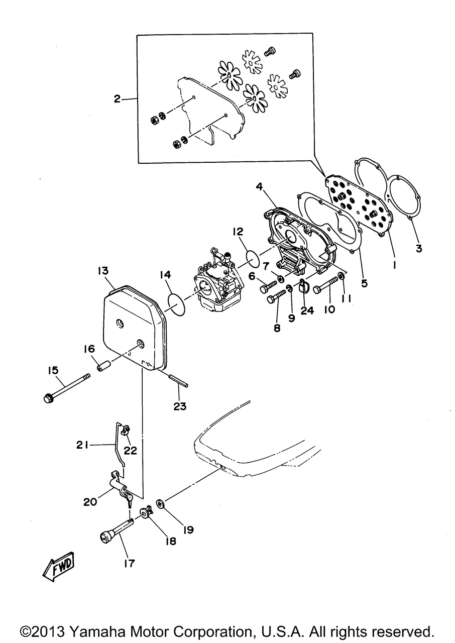 YAMAHA TMB-124 4個　＋おまけ１個 Yamaha Lever, Choke 1 | 689-41252-01-00 - RJ Nautical