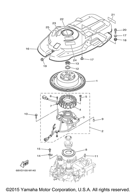 Yamaha Key, Woodruff | 90280-04M08-00
