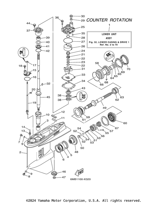 Yamaha Key, Straight(6G5) | 90282-04M00-00