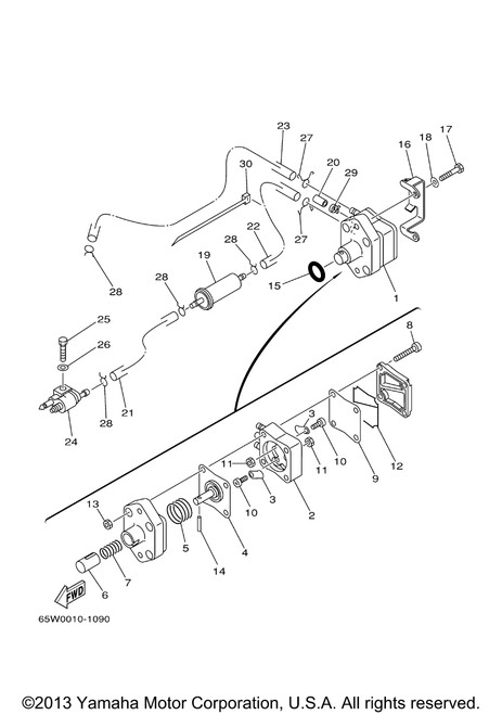 Yamaha Hose (L400) | 90445-10M43-00